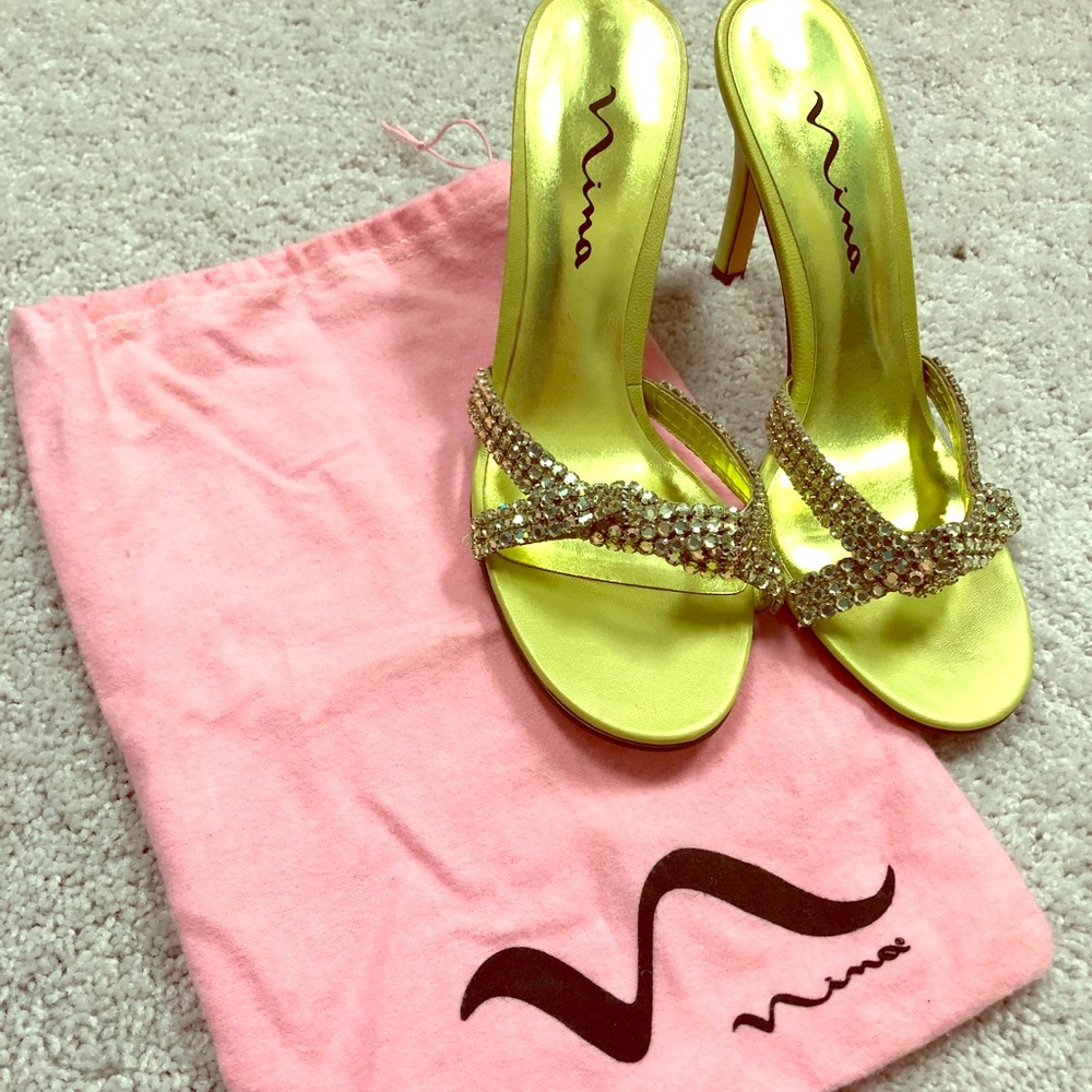 Nina brand rhinestone heels